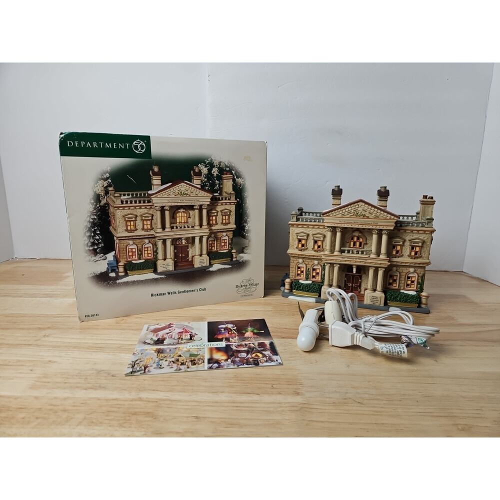 Dept 56 HVC Dickens Village Hickman Wells Gentlemen's Club #58743 Old Stock